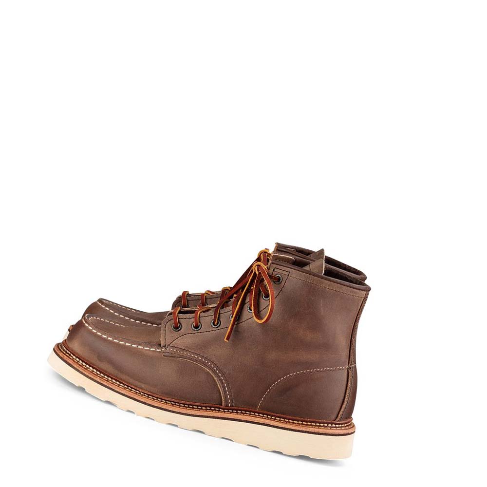 Red Wing Classic Moc Heritage 6-Inch in Rough & Tough Leather Men's Boots Coffee | ZA 217RVD